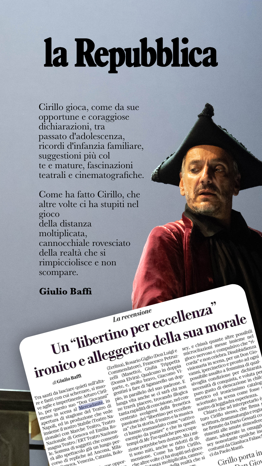 don giovanni – rassegna stampa – La Repubblica